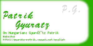 patrik gyuratz business card